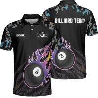 【CC】☎  Custom Billiards Shirts Men Personalized Mens Billiard Polo Short Sleeve Lapel