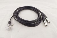 1pc 3.5mm Stereo Male To 2 Mini XLR Female Audio OFC MIC Adapter Cable For Camera 3M Cables