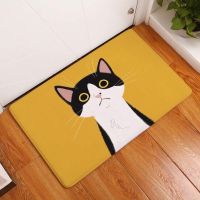 （A SHACK） Kawaii Welcome Floor Door MatCat พิมพ์ลาย Enginefloor Mat ForRoom Anti-Slip Tapete