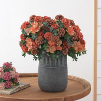 ดอกไม้ประดิษฐ์ Hydrangea ตกแต่งโรงแรม งานแต่งงานและบ้าน ดอกไม้ผ้าไหมที่ทำด้วยมือ การจัดรวมดอกไม้
