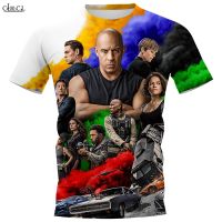 CLOOCL ภาพยนตร์เรื่อง Fast Furious 9คนเสื้อยืดผู้หญิง3D พิมพ์ลายเสื้อลำลองแฟชั่น