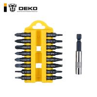 DEKO PT003 17pcs Security Tamper Proof Torx Hex Star Bit Set Magnetic Holder Screwdriver Bits Cordless drill Screwdrivers Bit Drills  Drivers