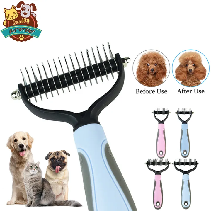 Pet Dog Comb Hair Remover Cat Comb For Long Hair Curly Dogs Cats ...