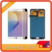 J700f จอแสดงผล LCD สำหรับ Samsung Galaxy J7 2015 J700 J700M J700H J700FN DS Touch Screen Digitizer Assembly