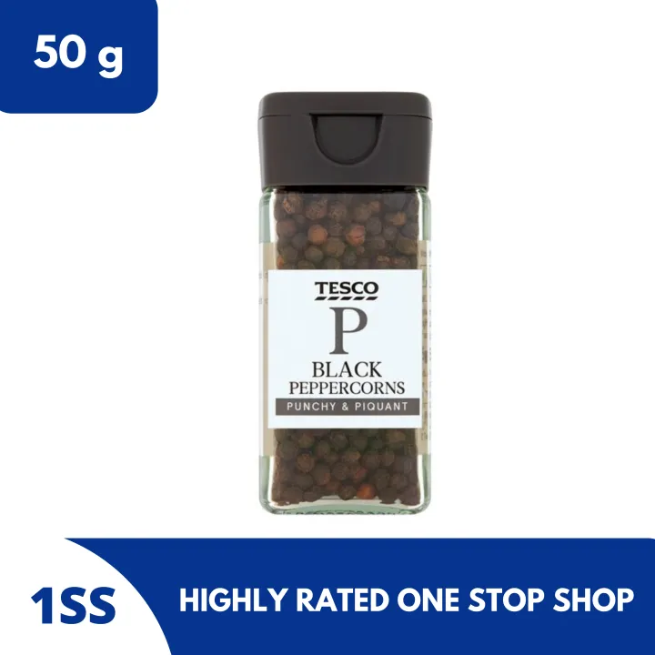 Tesco Whole Black Peppercorn. 50g Lazada PH