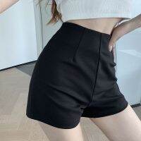 ℡ Black Outer Wearing Base Pants Shorts Womens Summer Small Thin Tight Anti-Light Safety Pants Missing