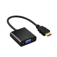 (Bishop Belle)HDMI To สาย VGA การเชื่อมต่อ HD 1080P,มุมมองข้อมูลหัวชุบทองพร้อมแหล่งจ่ายไฟเสียงสำหรับทีวีหน้าจอโปรเจคเตอร์