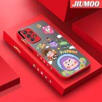 JIUMOO เคสโทรศัพท์ผิวด้านแข็งบางด้านเป็นไม้การ์ตูนทอยสตอรี่บางเฉียบ A52 4G A52 5G A52s กาแลคซีขอบสี่เหลี่ยมเคสซิลิโคนกันกระแทกคลุมทั้งหมดเคสป้องกันเลนส์กล้อง