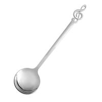 Tableware Tea Home Kitchen Mirror Polished Musical Note Rice Dessert Dishwasher Safe Cute Dinner Bouillon Coffee Stainless Steel Round Head Soup Spoon