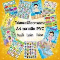 โปสเตอร์เสริมความรู้ A4 ทำจากพลาสติก pvc กันน้ำ กันเลอะ ไม่งอ มีถึง 15 แบบ