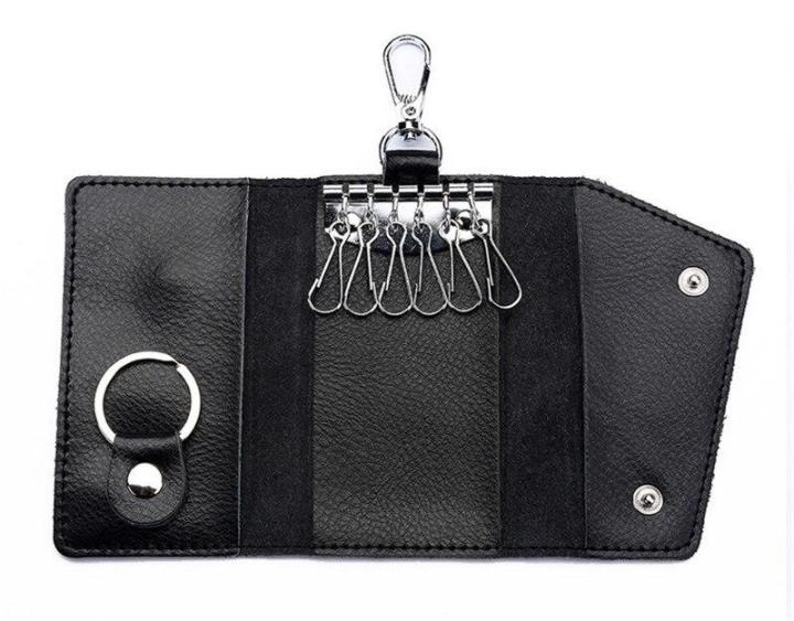 Genuine Leather Keychain Men Women Key Holder Organizer Pouch Cow Split Car  Key Bag Wallet Housekeeper Key Case Mini Card Bag –