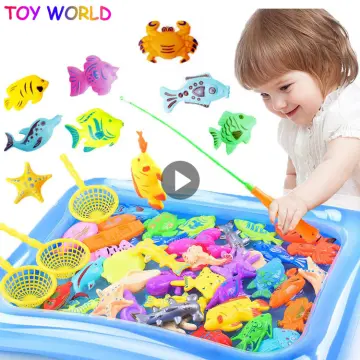 Cute Kids Toddler Baby Bath Fishing Net Toy Fun Floating Pool Game  Christmas NEW