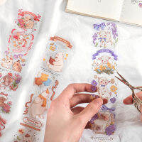 โปร่งใส Kawaii การ์ตูน Washi เทปหมีแมวหนูแฮมสเตอร์ป้ายตกแต่งสำหรับ Scrapbooking ไดอารี่หนังสืออัลบั้ม Art Craft-fkldqyfiopgjf