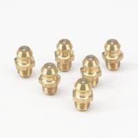 20 PCS M6 x 0.75mm Metric Male Brass Grease Zerk Nipple Fitting For Grease Gun Machine Tool Accessories