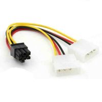 Mosunx Atx Ide Molex Power Dual 4ถึง6-Pin Pci Express การ์ดแสดงผล Pcie สายอะแดปเตอร์18Cm