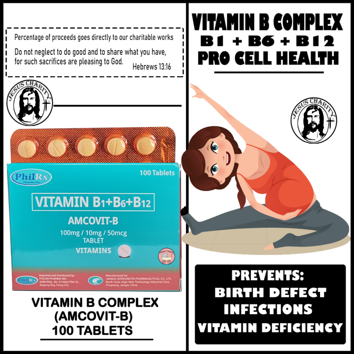 AMCOVIT - B (Vitamin B- Complex) 100 Tablets - Jesuscharity Store ...