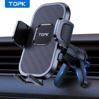 TOPK D38-S Car Phone Holder Mount [Upgraded Support Function] Metal Hook Cell Phone Holder For Car Air Vent for All Phones