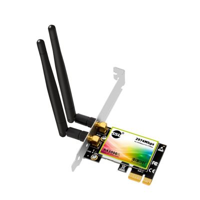 SSU 1 PCS AX3000 3000Mbps WiFi6 PCIe Wifi Adapter Wireless 2.4G/5G 802.11Ac/AX Wi-Fi 6 Card Dual-Band for PC Computer