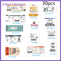 Fanzi สติ๊กเกอร์กราฟฟิตีตั๋วบัตรผ่านขึ้นเครื่อง30ชิ้นสติกเกอร์ติดกระเป๋าถือเดินทางสำหรับจักรยานแบบทำมือ