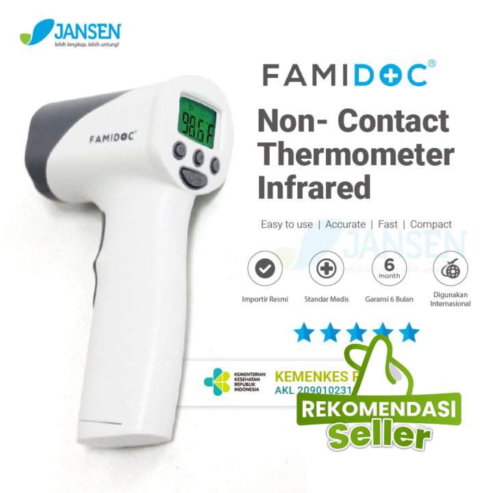 Famidoc Thermometer Thermogun Infrared Forehead (1 Pcs) Lazada