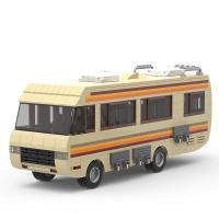 MOC Classic Movie Breaking Bad Car Building Blocks Kit Walter White Pinkman Cooking Lab RV Vehicle Model Toys For Children Gifts Building Sets