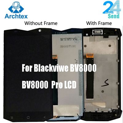หน้าจอ LCD สำหรับ BLACKVIEW ของแท้ BV8000 Pro + อะไหล่ทดแทนประกอบ Digitizer หน้าจอสัมผัสพร้อมกรอบ5.0นิ้ว