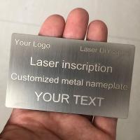 【DT】hot！ Customizable Brooches Pin Personalized Engraved Text Logo Business ID Plate Metal Tag Address Plaque Door Number