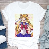 Japanese Anime Printed Tshirt Vogue Fun Ulzzang Sailor Print Cartoon Tshirt Tee