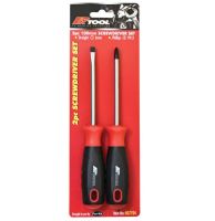 ชุดไขควง ปากแบน/ไขควงแฉก ขนาด8นิ้ว PK TOOL - 2PC  8"  - SCREWDRIVER SET - 2PC