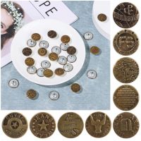 Accessories No Sewing Detachable Clothing Sewing Iron Retro Jeans Buttons Threaded Button