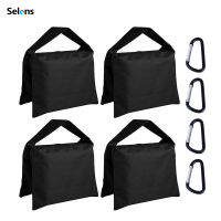 Selens 4PCS Super Heavy Duty Sandbag Saddlebagสีดำถุงถ่วงน้ำหนักสำหรับPhotoสตูดิโอวิดีโอขาตั้งBackyardลานกลางแจ้งกีฬา