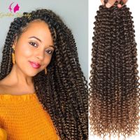 Passion Twist Crochet Braids Hair Pre Looped Water Wave Twist Synthetic Braiding Hair Extensions Faux Locs Bohemia For Women