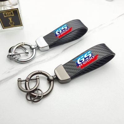 New fashion car carbon fiber leather rope Keychain key ring For BMW R 1200 R1200 R1200GS R 1200GS GS ADV Adventure Accessories