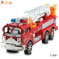 Belony 1/2Pcs รถดับเพลิงของเล่นเครื่องยนต์ Water Tender Fire บันไดกู้ภัยรถบรรทุกแสงเสียง