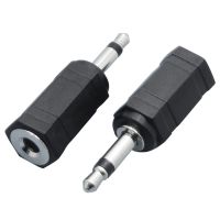 +【】 3.5Mm Mono To Stereo Jack Earphone Durable Audio Converter Accessories Connector Male To Female Alloy Plug Adaptor Straight