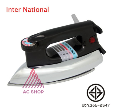 4 สี international เตารีดไฟฟ้า 3.5 ปอนด์ รุ่น sd-355 ด้ามสี (ดำ/แดง/เขียว/น้ำเงิน) ac ac99