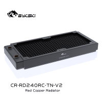 BYKSKI 30mm Thick Copper Single Row of Radiator Computer Water Cooling Liquid Heat Exchanger Use for 12cm Fans 120240360480MM