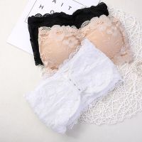 Sexy Womens Intimates Thin Tube Tops Elastic Strapless Bra Lace Tube Top Bandeau Crop Seamless Padded Underwear