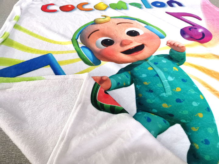 cod-การ์ตูนเด็ก-coco-melon-ผ้าห่ม-jj-3d-พิมพ์-flannel-ผ้าห่มผ้าปูที่นอน-nap-ผ้านวมผ้าปูที่นอน-coco-melon-รถเด็กของขวัญ