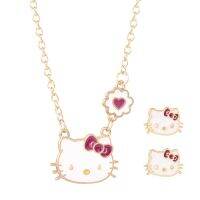 HelloKitty Necklace Cat Earrings Women Jewelry Accessoires 【AUG】