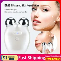 Micro-Current Face Massager 3D Roller EMS Rejuvenation Face Massage Lifting Firming Beauty Device Facial Slimming Skin Care Tool