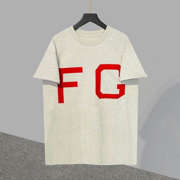 เสื้อยืดแขนสั้น-คอกลม-ผ้าฝ้าย-พิมพ์ลาย-fog-fear-of-god-ทรงหลวม-อเนกประสงค์