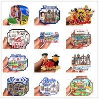 Souvenir Monaco Holland Andorra Bratislava Spain Portugal Austria Fridge MagnetsTourist Resin Stick Home Decoration Gifts