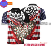 Personalized Name Darts 3D 2023 Printed Summer Polo POLO shirt Unisex Darts Athlete Team POLO POLO shirt polo POL-71 (Private Chat Free Name&amp;Logo Change) New polo shirt