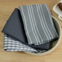 3pcslot Cotton Table Napkins Kitchen Waffle Pattern Tea Towel Absorbent Dish Cleaning Towels Cocktail Napkin For Weddings