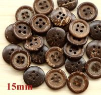 50pcs/lot Size:15mm Natural coconut buttons for DIY  Handmade button for craft  Scrapbooking (ss-k1158-721) Haberdashery