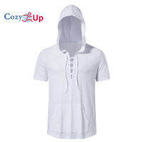 Cozy Up เสื้อยืดผู้ชาย,เสื้อยืดมีฮู้ดผูกเชือก100% ผ้าฝ้ายกลางแจ้งเสื้อผ้าทำงานการฝึกบุรุษเสื้อท่อนบน Camisetas