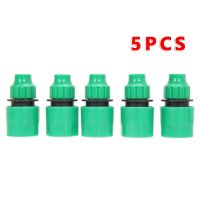 5 Pcs 1/4 3/8  Green Garden Hose Water Pipe Connector Tube Fitting Tap Adapter For Agriculture  lawn  Garden Irrigation