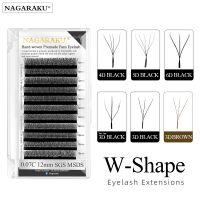 NAGARAKU Autofan 3D 4D 5D W Shape Bloom Premade Fans Eyelash Extensions Natural Soft Light Mesh Lashes Makeup YY False Eyelashes