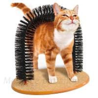 Pet Cat Massage Combs Arch Hair Grooming Scratcher Toy Self-Groomer Toy Massage Scratching Pet Cat Scratches Hair Cleaning Brush